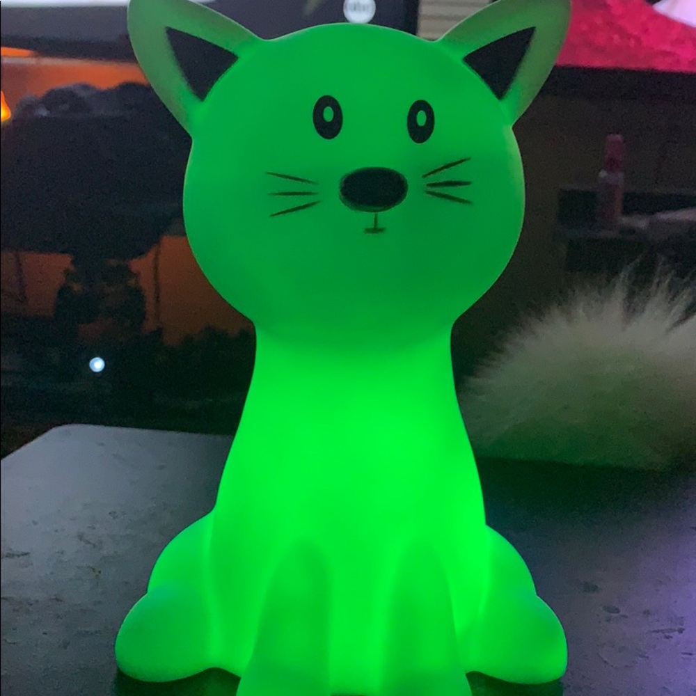 Color changing cat lamp